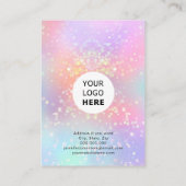 ホログラフィックグリッタージュエリーホルダーイヤリングパステル 名刺 (裏面)