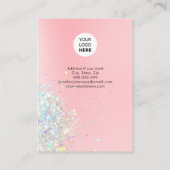 ホログラフィックグリッタージュエリーホルダーイヤリングピンクB 名刺 (裏面)