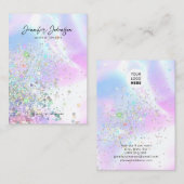 ホログラフィックグリッタージュエリーホルダーイヤリングモダン 名刺 (正面/裏面)