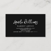 ホログラフィックグリッタースパークユニークリップ黒 名刺 (裏面)