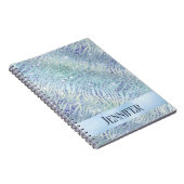 ホログラフィックグリッターゼブラ印刷 ノートブック (右側)