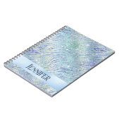 ホログラフィックグリッターゼブラ印刷 ノートブック (左側)