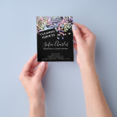 ホログラフィックグリッターダストメイドクリーニングハウスブラック チラシ (手)