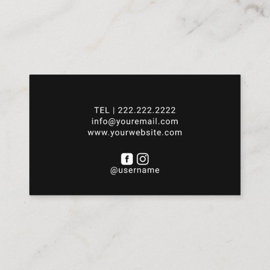 ホログラフィックグリッタードリップスメイクアップアーティストサロン 名刺 (裏面)