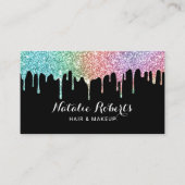 ホログラフィックグリッタードリップスメイクアップアーティストサロン 名刺 (正面)