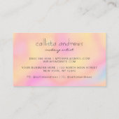 ホログラフィックグリッタードリップスレインボーメイクアップアーティスト 名刺 (裏面)