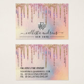 ホログラフィックグリッタードリップスロゴブレスレットディスプレイ (正面&裏面)