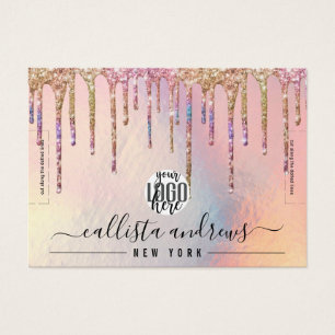 ホログラフィックグリッタードリップスロゴブレスレットディスプレイ