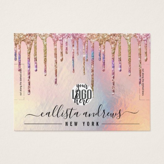 ホログラフィックグリッタードリップスロゴブレスレットディスプレイ (正面)