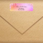 ホログラフィックグリッタードリップユニコーン差出人住所l ラベル