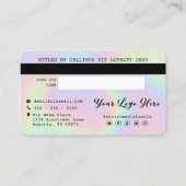 ホログラフィックグリッタードリップVIPロイヤリティクレジットスタイル  名刺 (裏面)