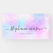 ホログラフィックグリッターパステルガーリー 横断幕 (横)