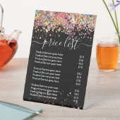 ホログラフィックグリッタービジネス価格表ブラック 台座サイン (インサイチュ)