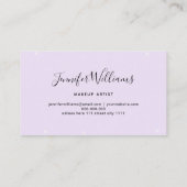 ホログラフィックグリッターピンクフォイルパープルアメジスト 名刺 (裏面)