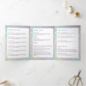 ホログラフィックグリッターベーカリー、ケータリングメニューパンフレット 三つ折りカード (内部)