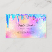 ホログラフィックグリッターポーランドドリップ爪、 ネイルトレンディー 名刺 (裏面)
