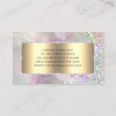 ホログラフィックグリッターマーブル水彩ピンク コーリングカード (裏面)