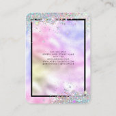 ホログラフィックグリッターメタリックモダンブティック 名刺 (裏面)