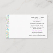 ホログラフィックグリッターラッシュテック睫毛サロン 名刺 (裏面)