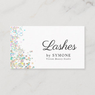 ホログラフィックグリッターラッシュテック睫毛サロン 名刺
