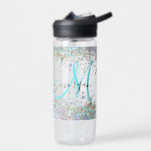ホログラフィックグリッターレインボーパステルズモノグラム ウォーターボトル (左面)