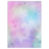 ホログラフィックグリッターレインボーパステルズモノグラム クリップボード (裏面)