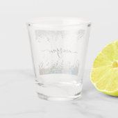 ホログラフィックグリッターレインボーパステルズモノグラム ショットグラス (裏面)