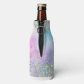 ホログラフィックグリッターレインボーパステルズモノグラム ボトルクーラー (ボトル裏面)