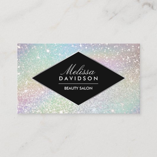 ホログラフィックグリッター及びグラマー美しい 名刺 (正面)