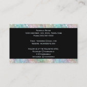 ホログラフィックグリッター及びブラック名刺 割引カード (裏面)