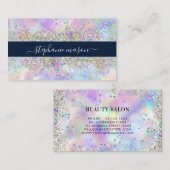 ホログラフィックグリッター美しいサロンユニーク事業 コーリングカード (正面/裏面)