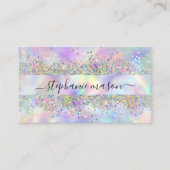 ホログラフィックグリッター美しいサロン名刺 コーリングカード (正面)