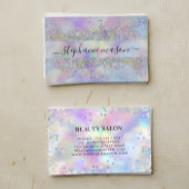 ホログラフィックグリッター美しいサロン名刺 コーリングカード