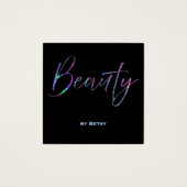 ホログラフィックグリッター美しい名刺 (正面)