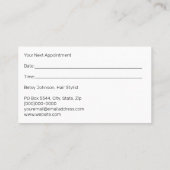 ホログラフィックグリッター美容師アポイントメントカード 名刺 (裏面)