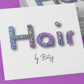 ホログラフィックグリッター美容師名刺