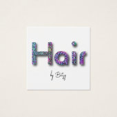 ホログラフィックグリッター美容師名刺 (正面)