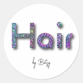 ホログラフィックグリッター美容師 ラウンドシール