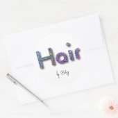 ホログラフィックグリッター美容師 ラウンドシール (封筒)