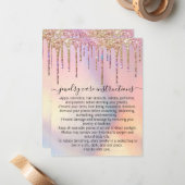 ホログラフィックグリッター駆動ジュエリー気にカード ノートカード (正面/裏面インサイチュ)