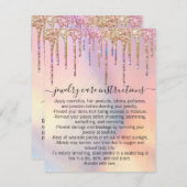 ホログラフィックグリッター駆動ジュエリー気にカード ノートカード (正面/裏面)