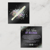 ホログラフィックグリッターBBグロー スクエア名刺 (正面/裏面)