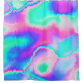 ホログラフィックグリッチ シャワーカーテン (正面)