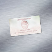 ホログラフィックグリティホームメイドカップケーキとスイーツ マグネット名刺 (インサイチュ)