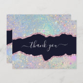 ホログラフィックゲートグリッターエレガントありがとう ポストカード (正面/裏面)