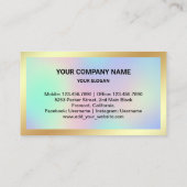 ホログラフィックゴールド実在フォイルエステート不動産仲介業者写真 名刺 (裏面)