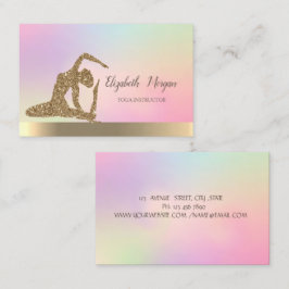 ホログラフィックゴールド、ヨガガール 名刺
