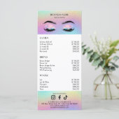 ホログラフィックサロン価格リスト メニュー (スタンド正面)