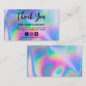 ホログラフィックサンキュートレンディーサロン名刺 名刺 (正面/裏面)