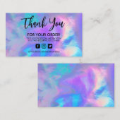 ホログラフィックサンキュートレンディーサロン名刺 名刺 (正面/裏面)